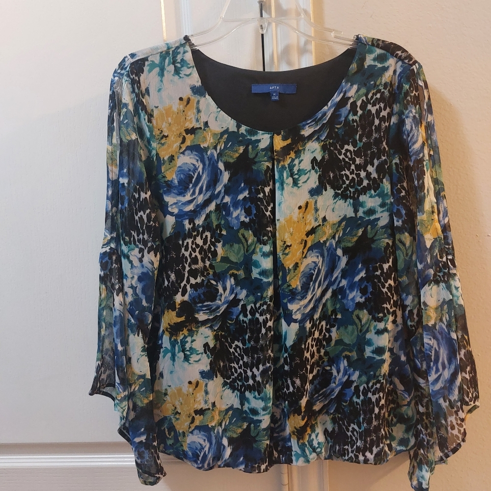 Multiples Multicolor Longsleeve Top Size Medium - image 6